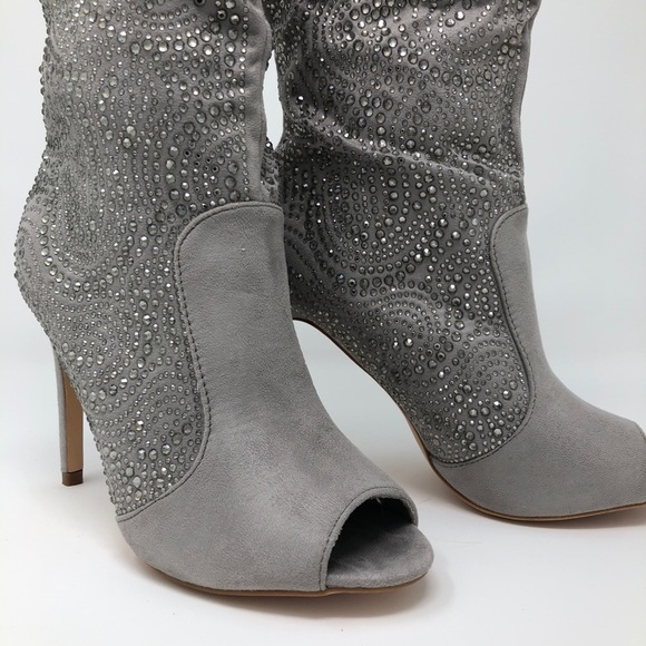 Lauren Larraine Layla Peep Toe Embellished Boot - Picture 5 of 5